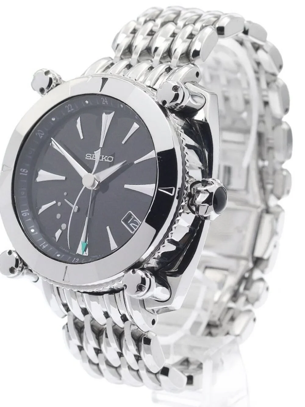 SEIKO Galante SBLA051/5R66-0AN0 GMT black Dial Spring drive Men's Watch_962855